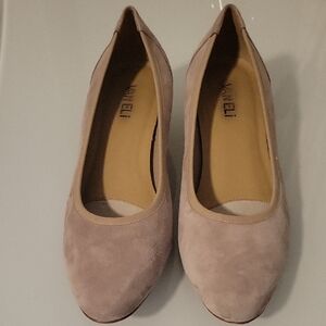 Vaneli Women's Beige Suede Heels